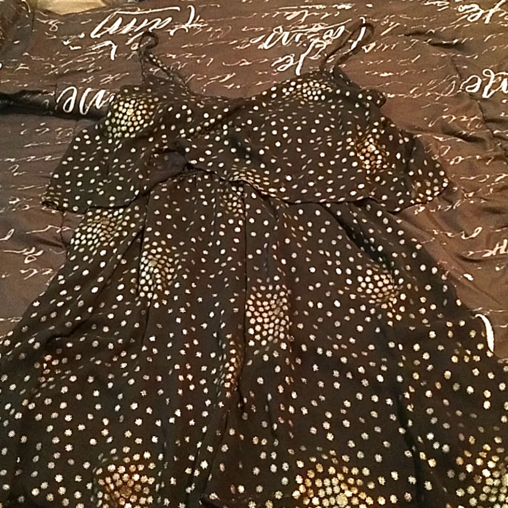 Black and gold dress